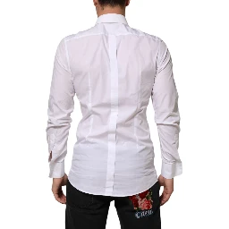 White Cotton GOLD DGPatch Formal Dress Shirt