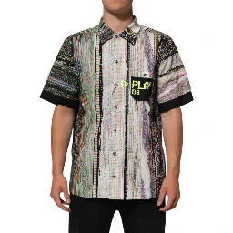 Multicolor Graphic Collared Casual Shirt