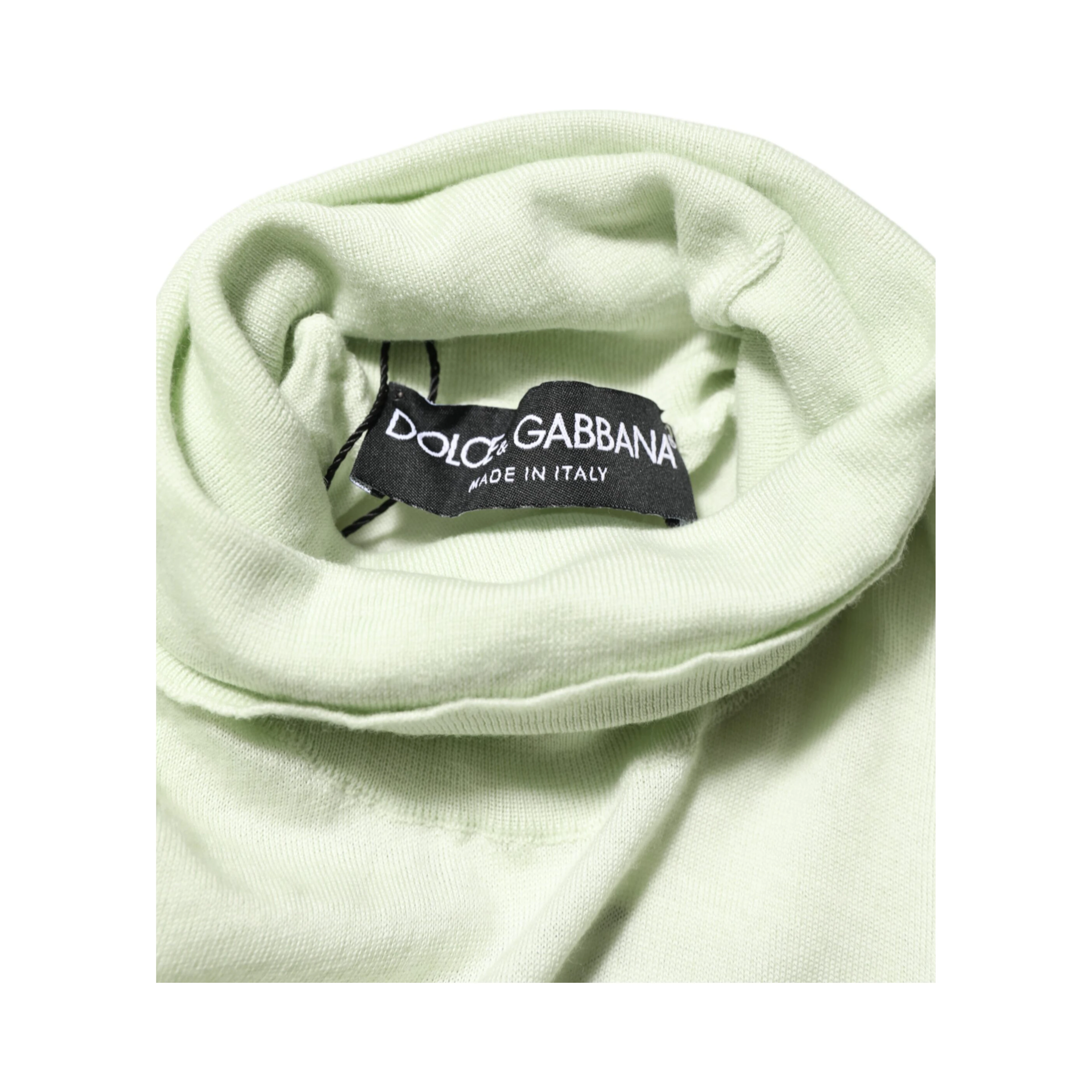 Light Green Logo TurtleNeck Pullover Sweater