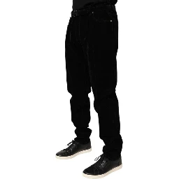 Black Cotton Slim Fit Denim Trouser Jeans