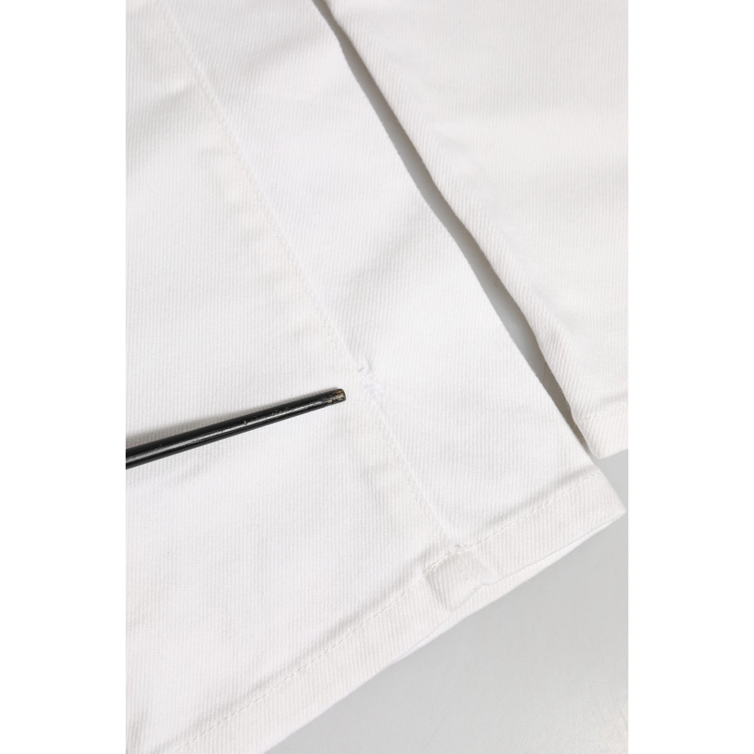 Off White Cotton Stretch Slim Fit Denim Jeans