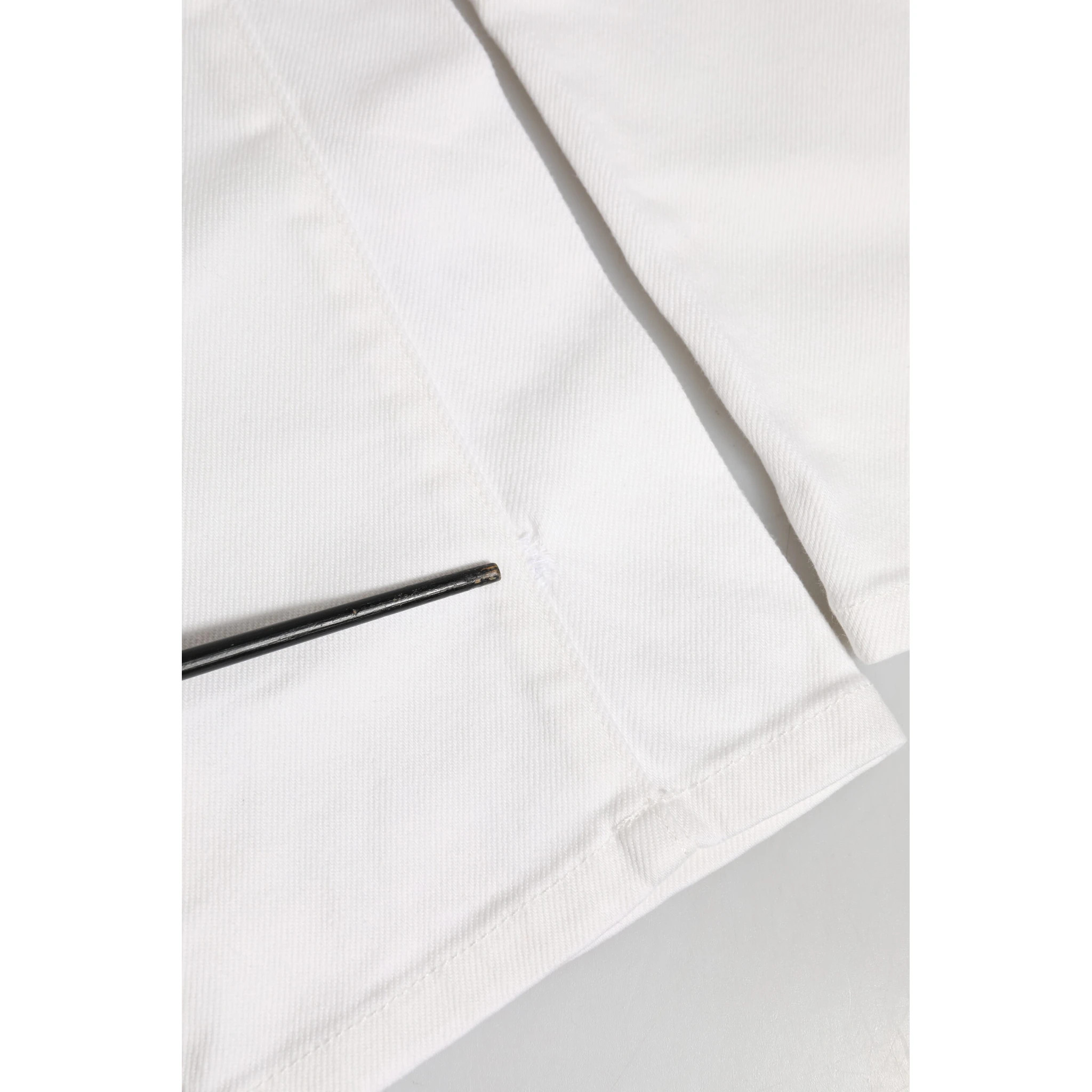Off White Cotton Stretch Slim Fit Denim Jeans