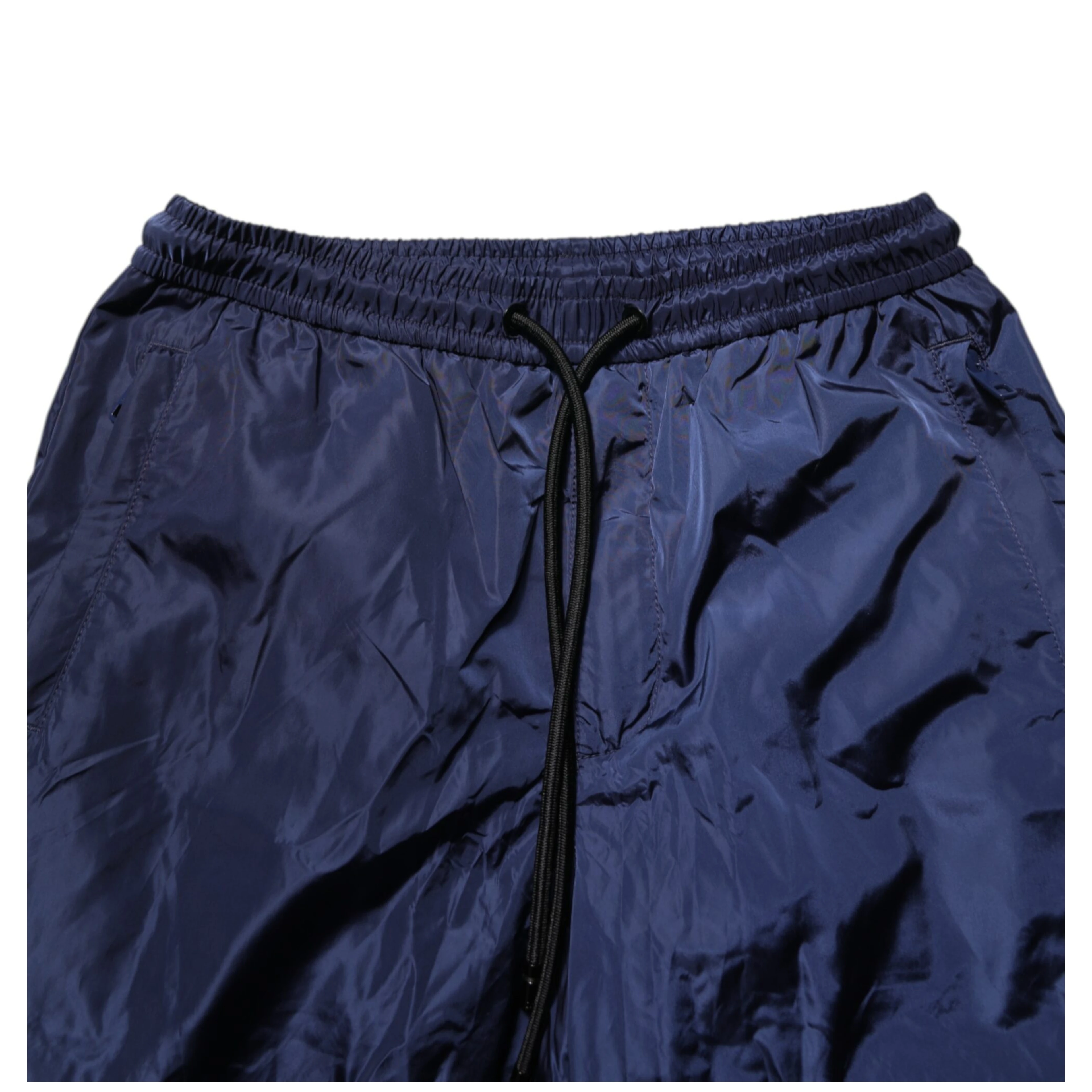 Blue Nylon Straight Jogger Sweatpants Pants