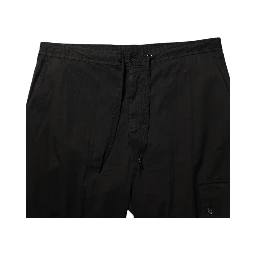 Black Cotton Cargo Jogger Sweatpants Pants