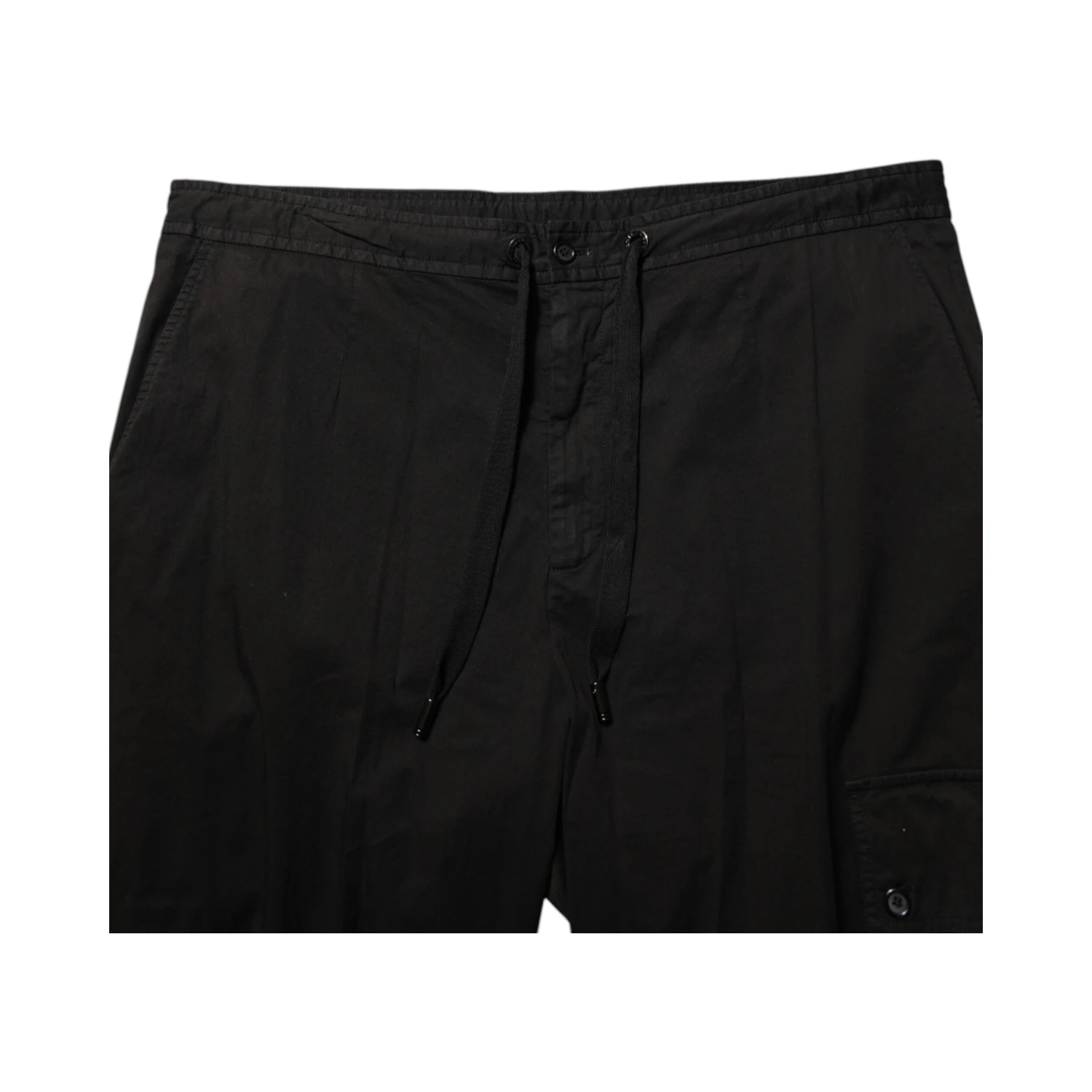 Black Cotton Cargo Jogger Sweatpants Pants