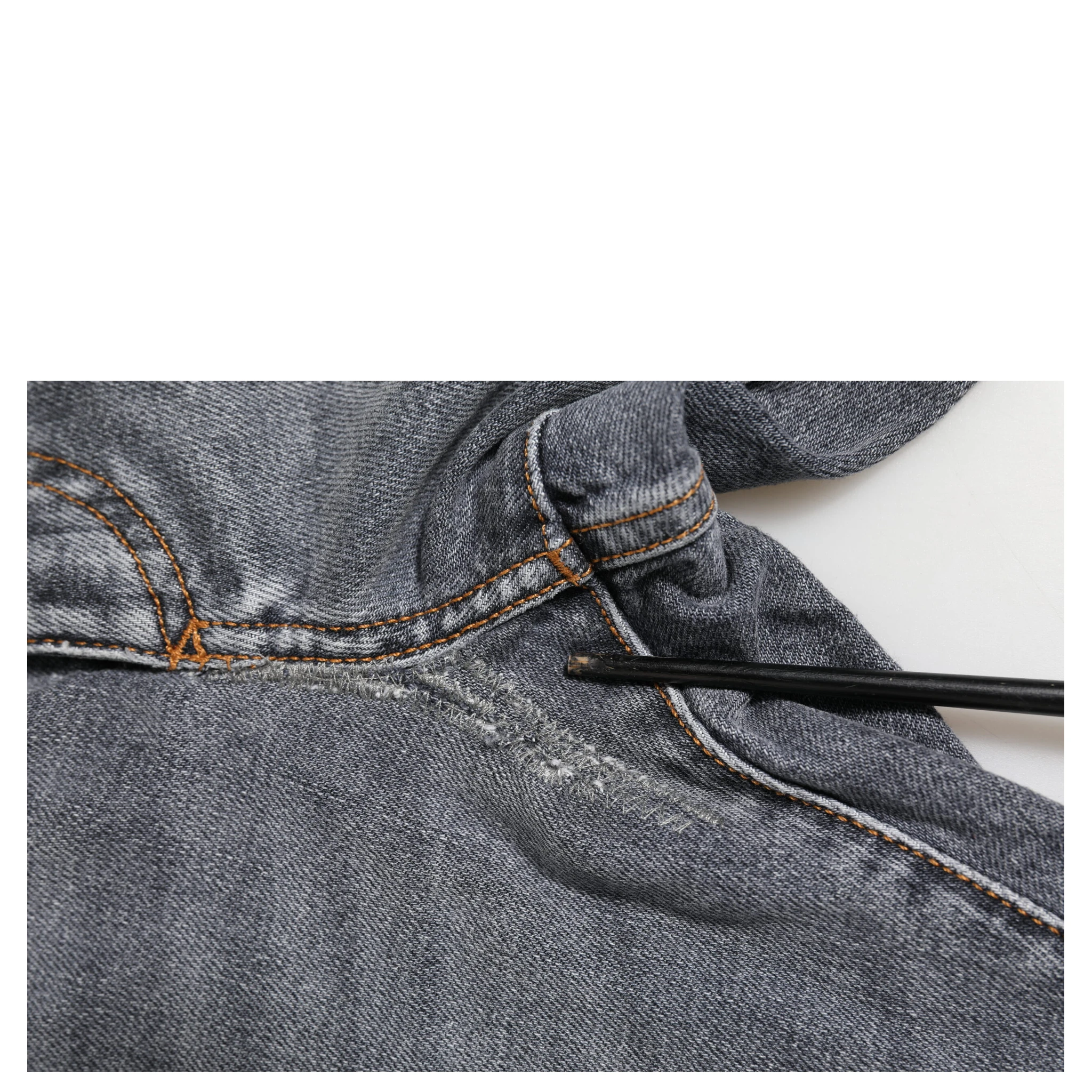 Dark Gray Cotton Stretch Skinny Denim Jeans