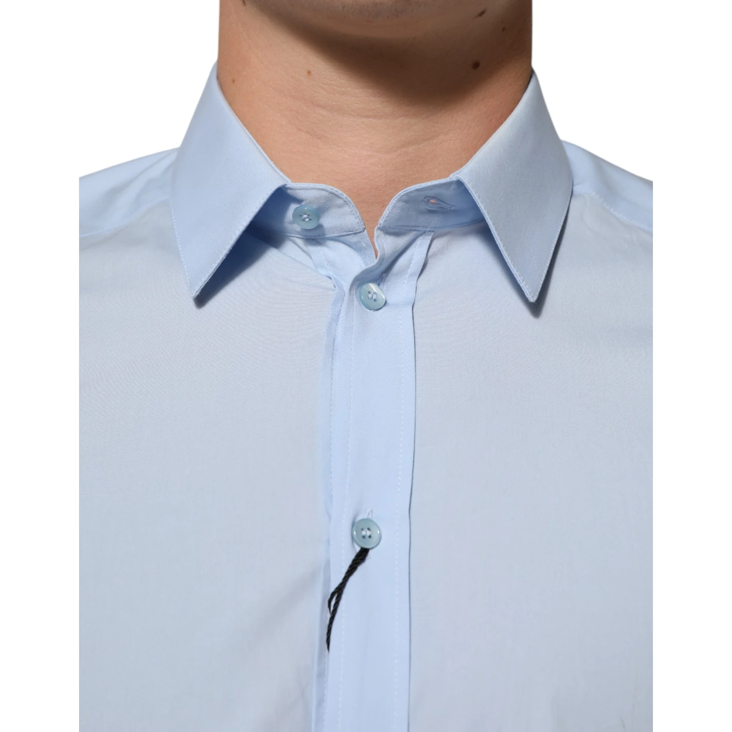 Light Blue Cotton GOLD Formal Men Dress Shirt