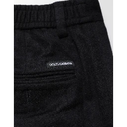 Black Cashmere Dress Formal Men Trouser Pants