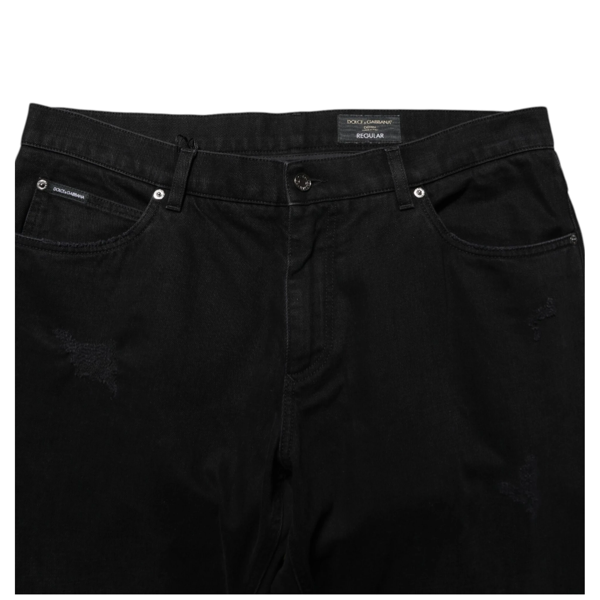 Black Cotton Regular Denim Men Trouser Jeans