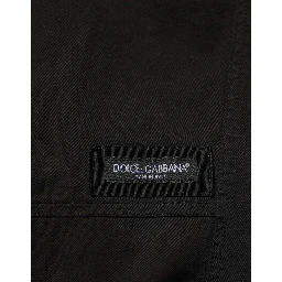 Black Cotton Cargo Jogger Sweatpants Pants