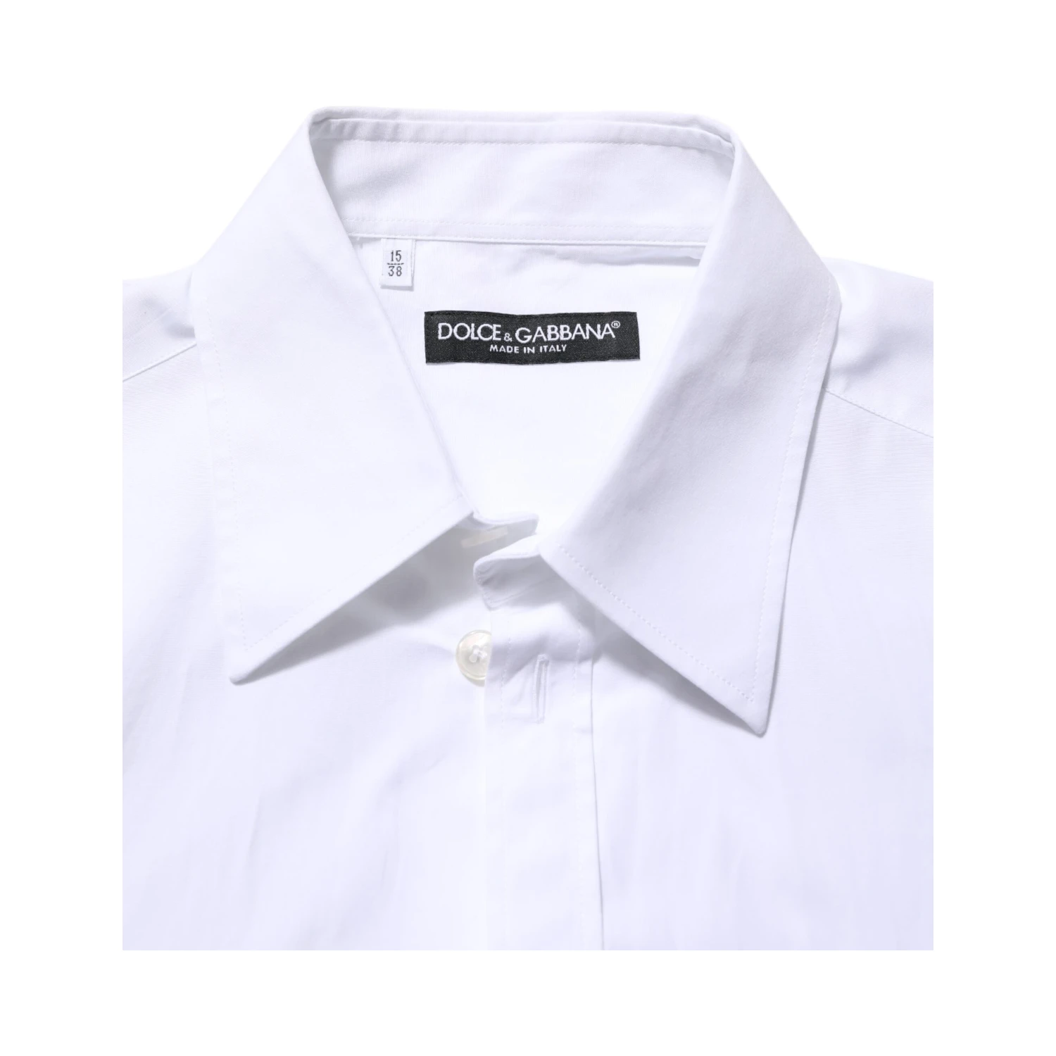 White Logo Plaque Collared Formal Dress  Shirt