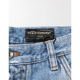 Blue Distressed Ripped Denim Trouser Jeans