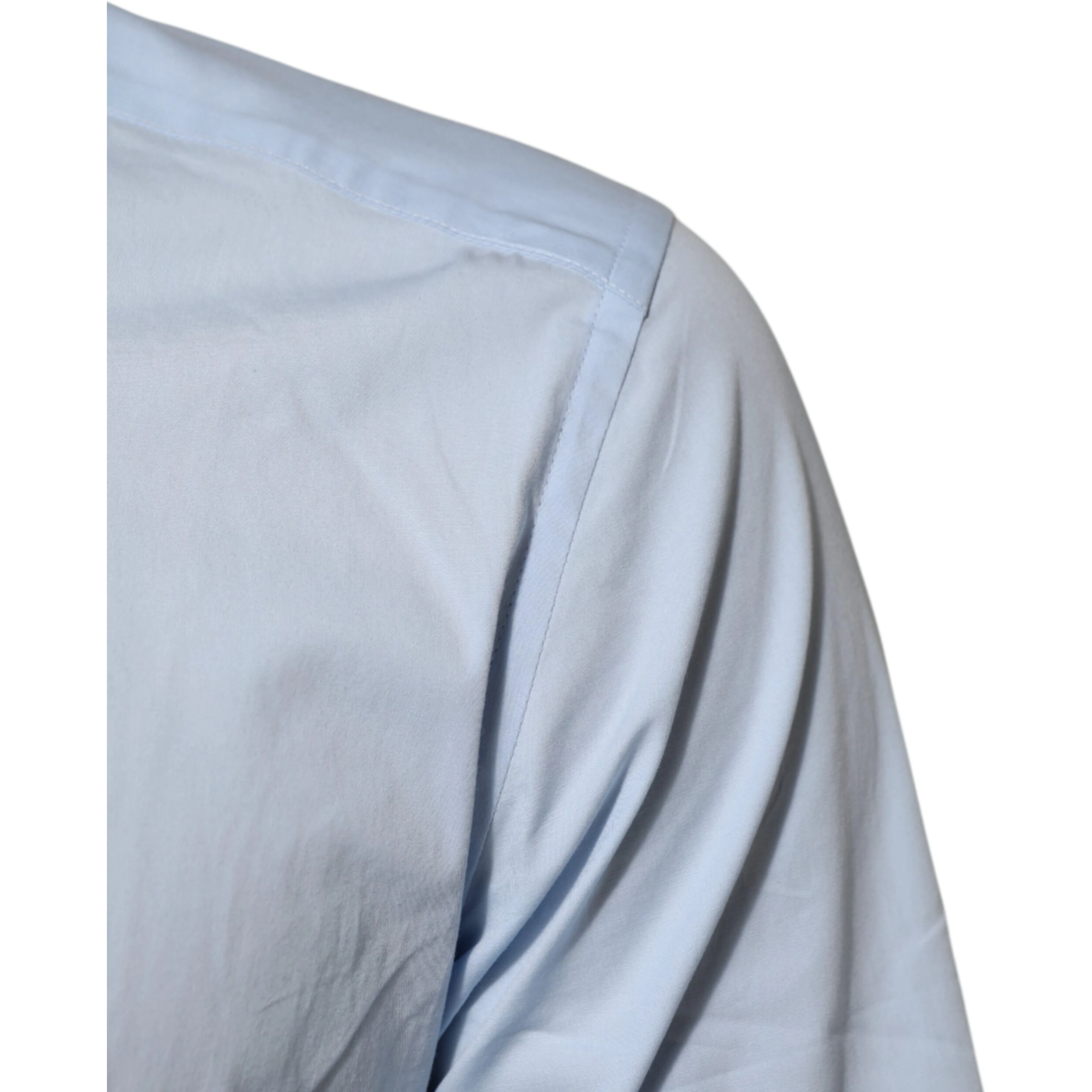 Light Blue Cotton GOLD Formal Men Dress Shirt
