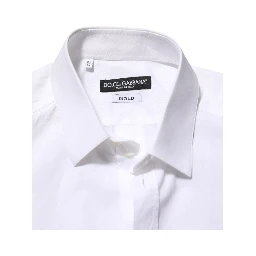 White Cotton GOLD DGPatch Formal Dress Shirt