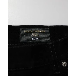 Black Cotton Slim Fit Denim Trouser Jeans