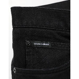 Black Cotton Regular Denim Men Trouser Jeans
