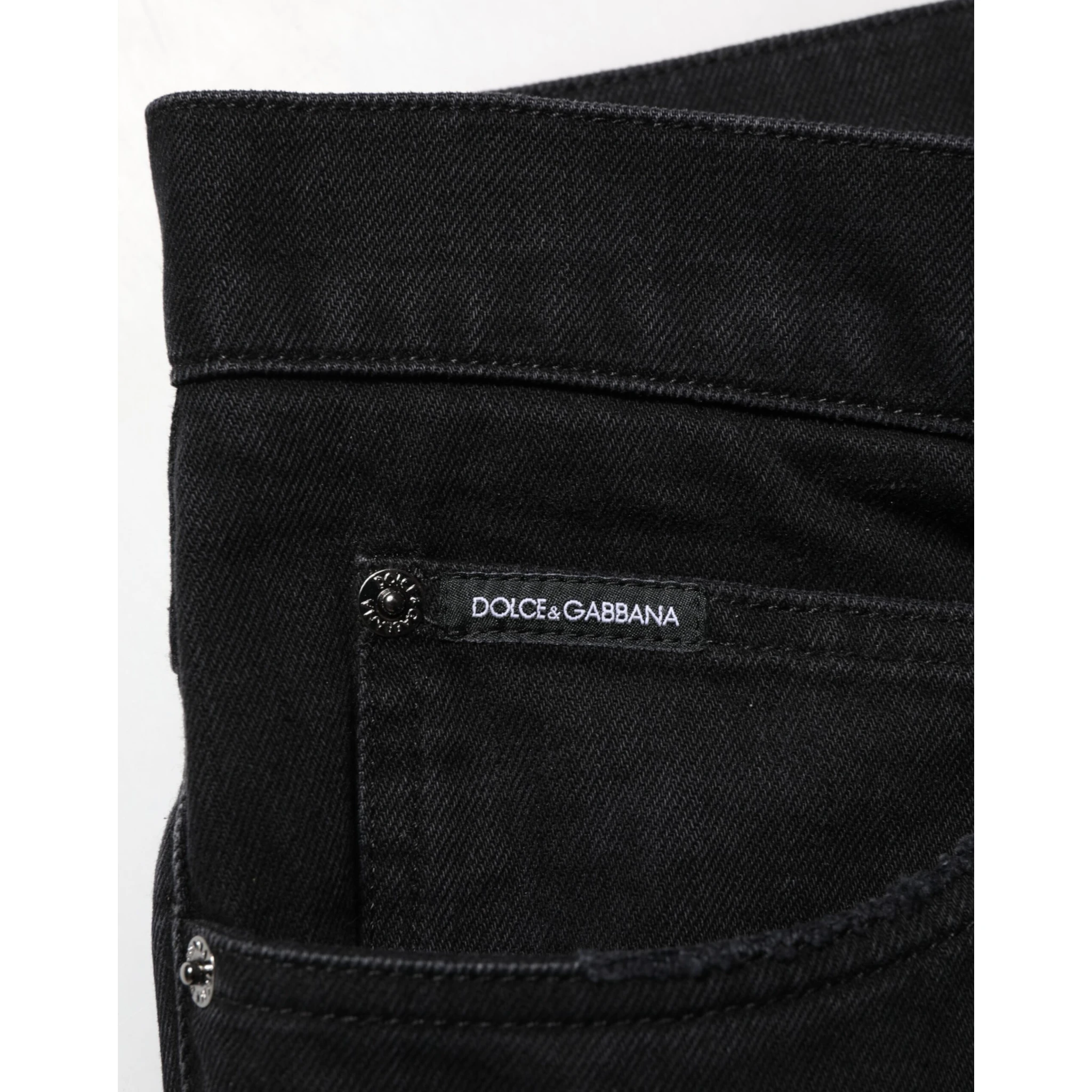 Black Cotton Regular Denim Men Trouser Jeans