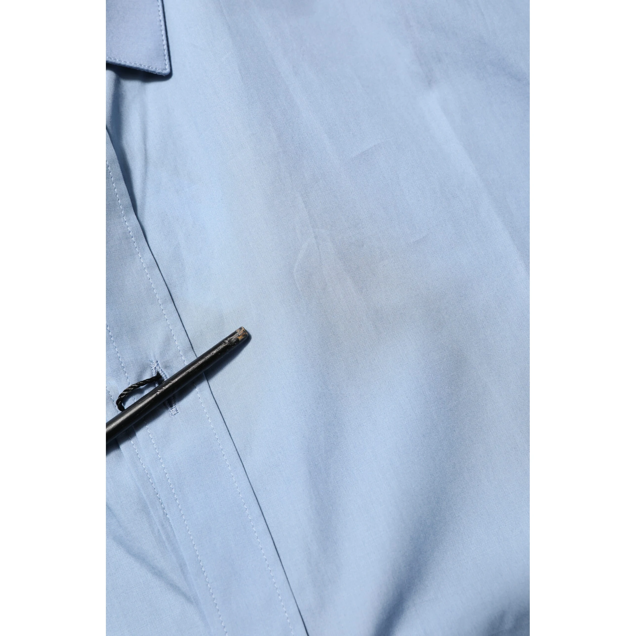 Blue Cotton Collared GOLD Formal Dress  Shirt