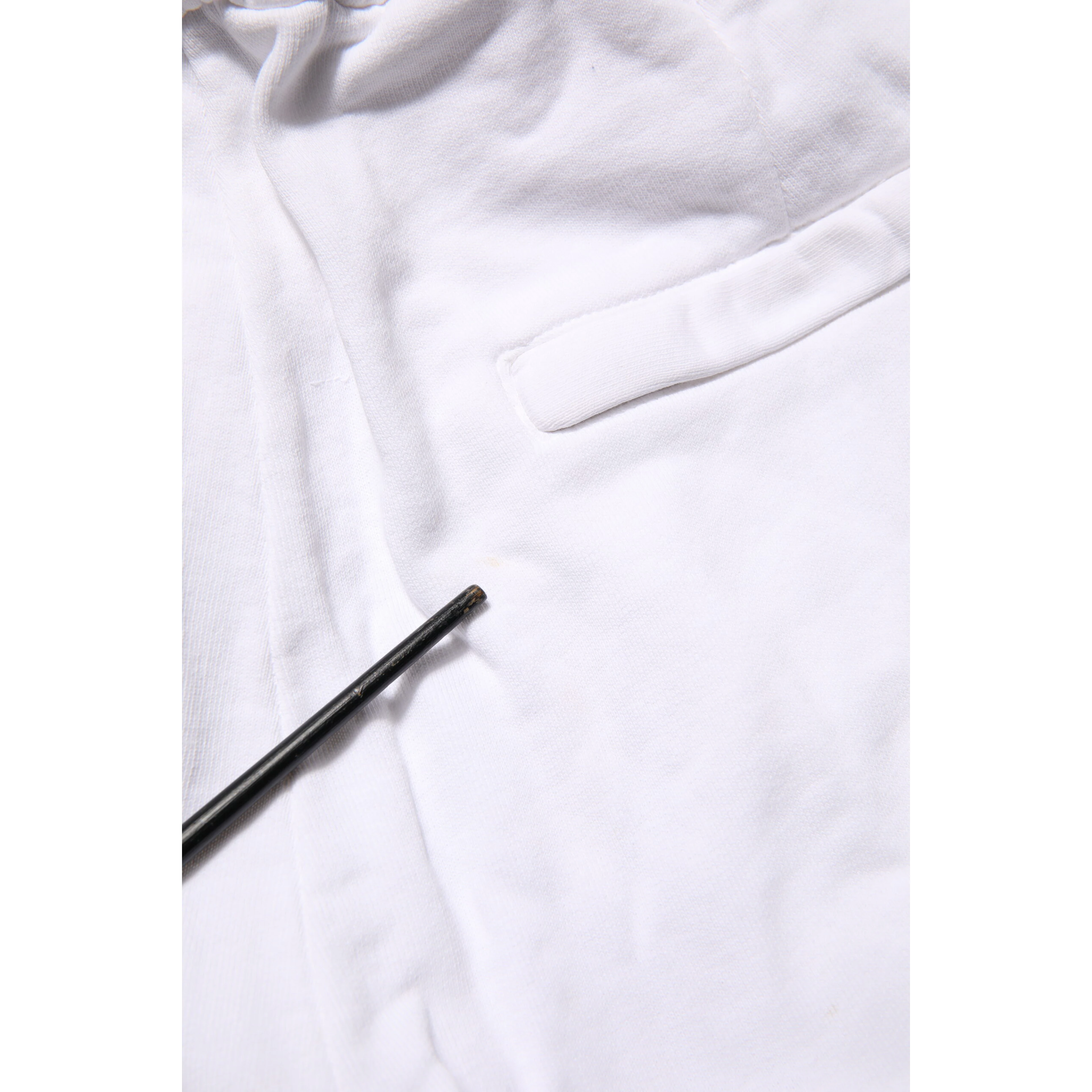 White Cotton Cargo Trousers Logo Patch Pants