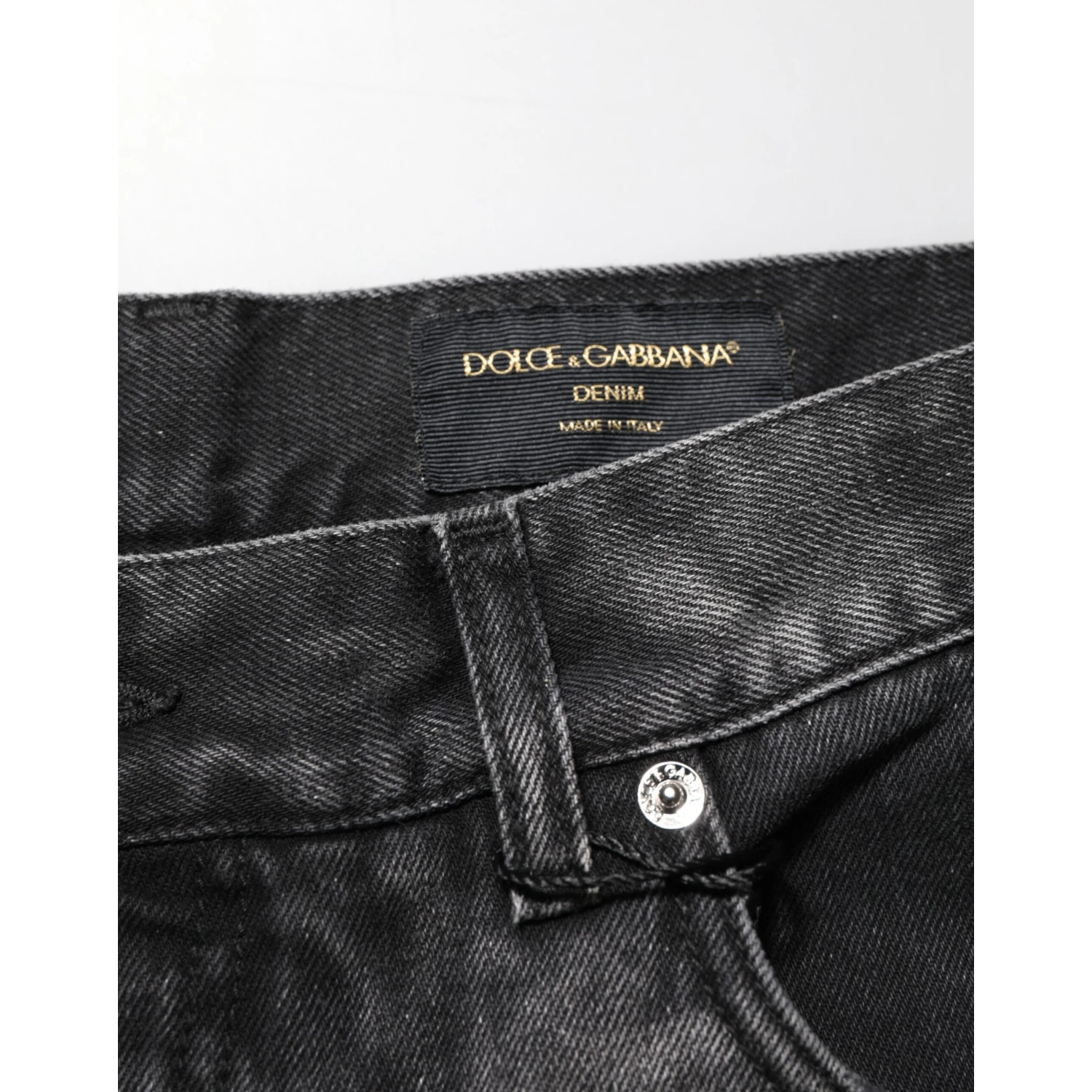 Black Marbled Effect Straight Men Denim Jeans