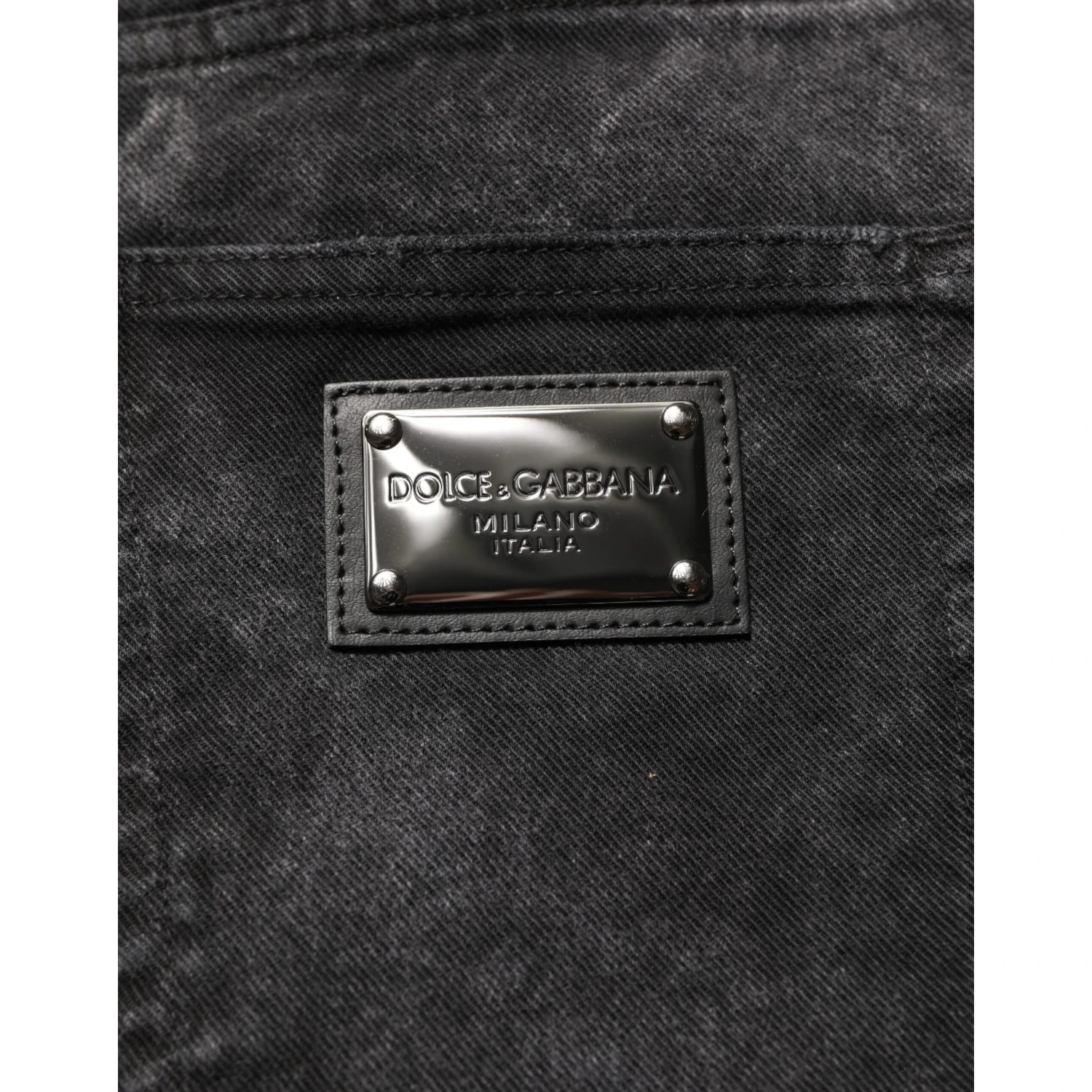 Black Cotton Mid Waist Denim Men Bermuda Short