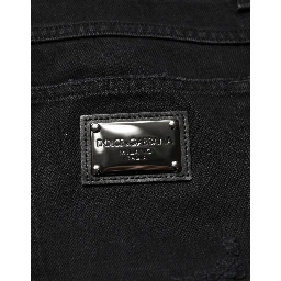Black Cotton Regular Denim Men Trouser Jeans
