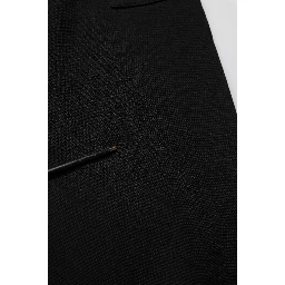 Black Cotton Blend Cargo Joggers Drawstring Pants