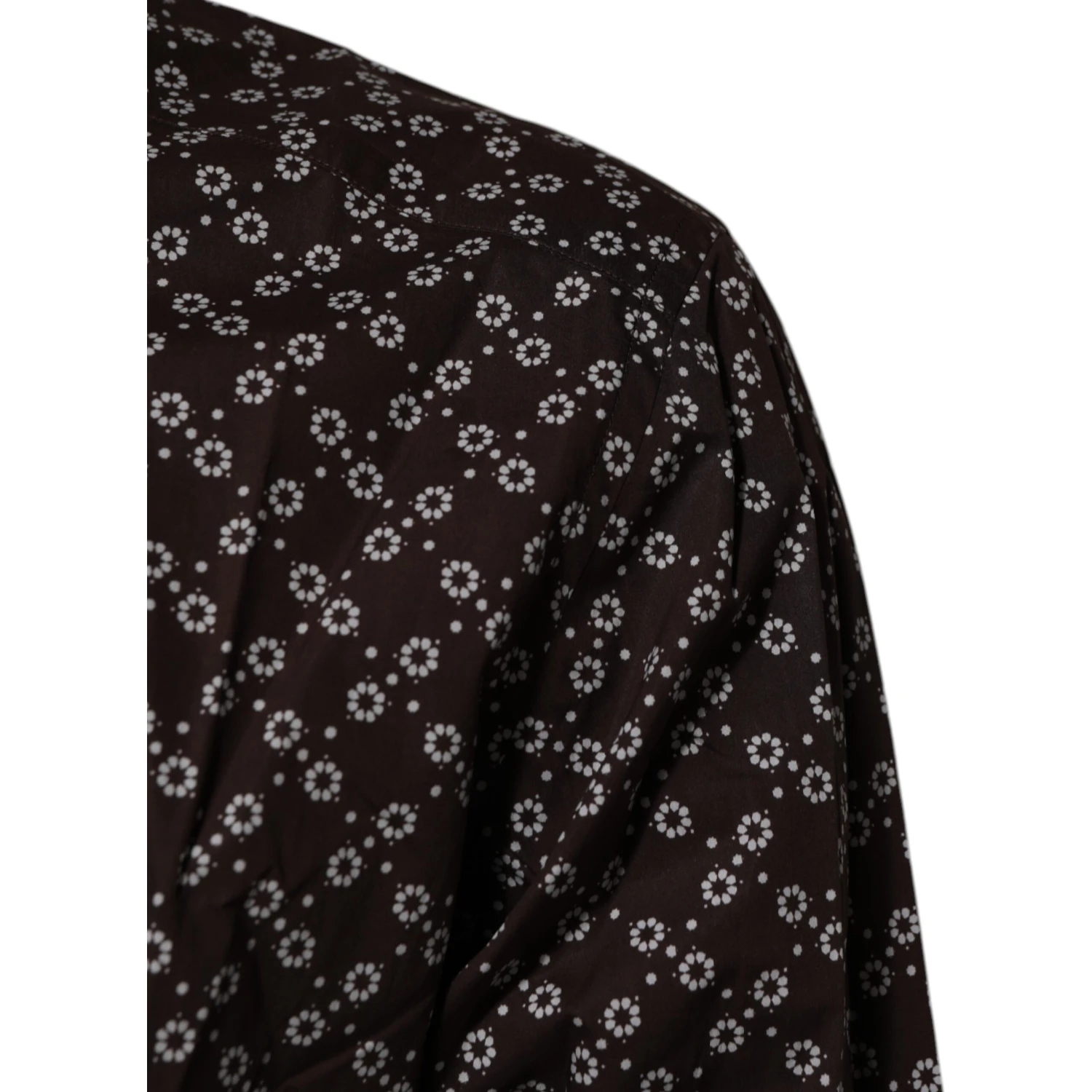 BrownFloral Collared GOLD Formal Dress Shirt