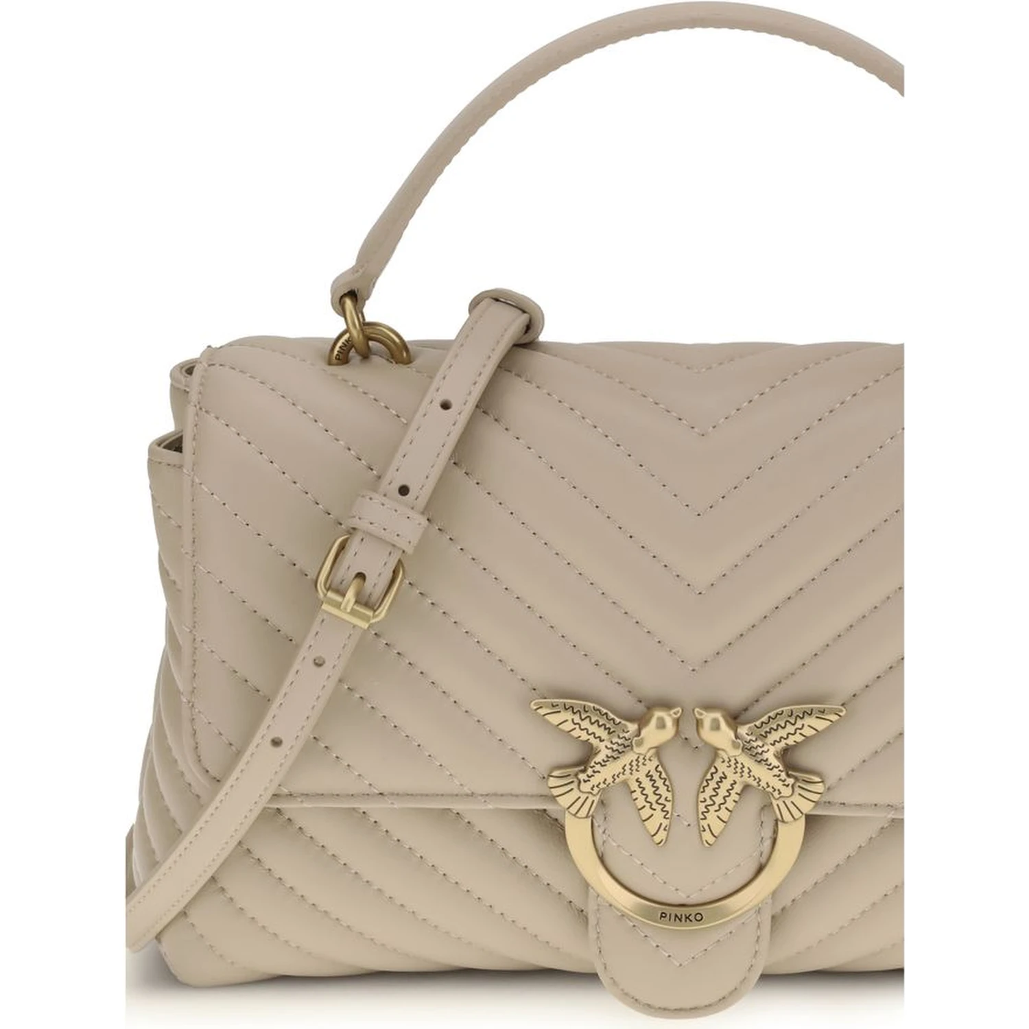 Beige Calf Leather Bos Taurus Wallet