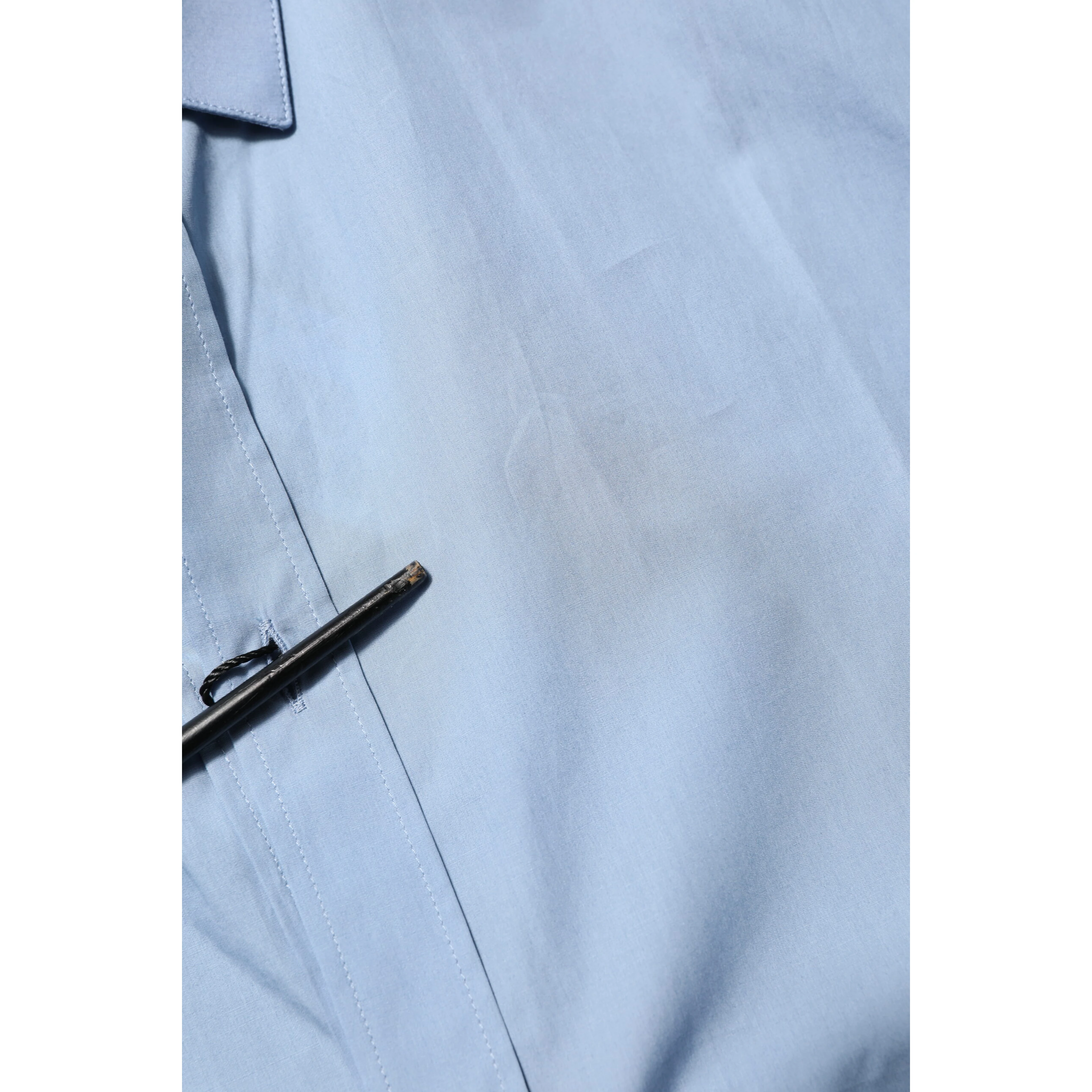 Blue Cotton Collared GOLD Formal Dress Shirt