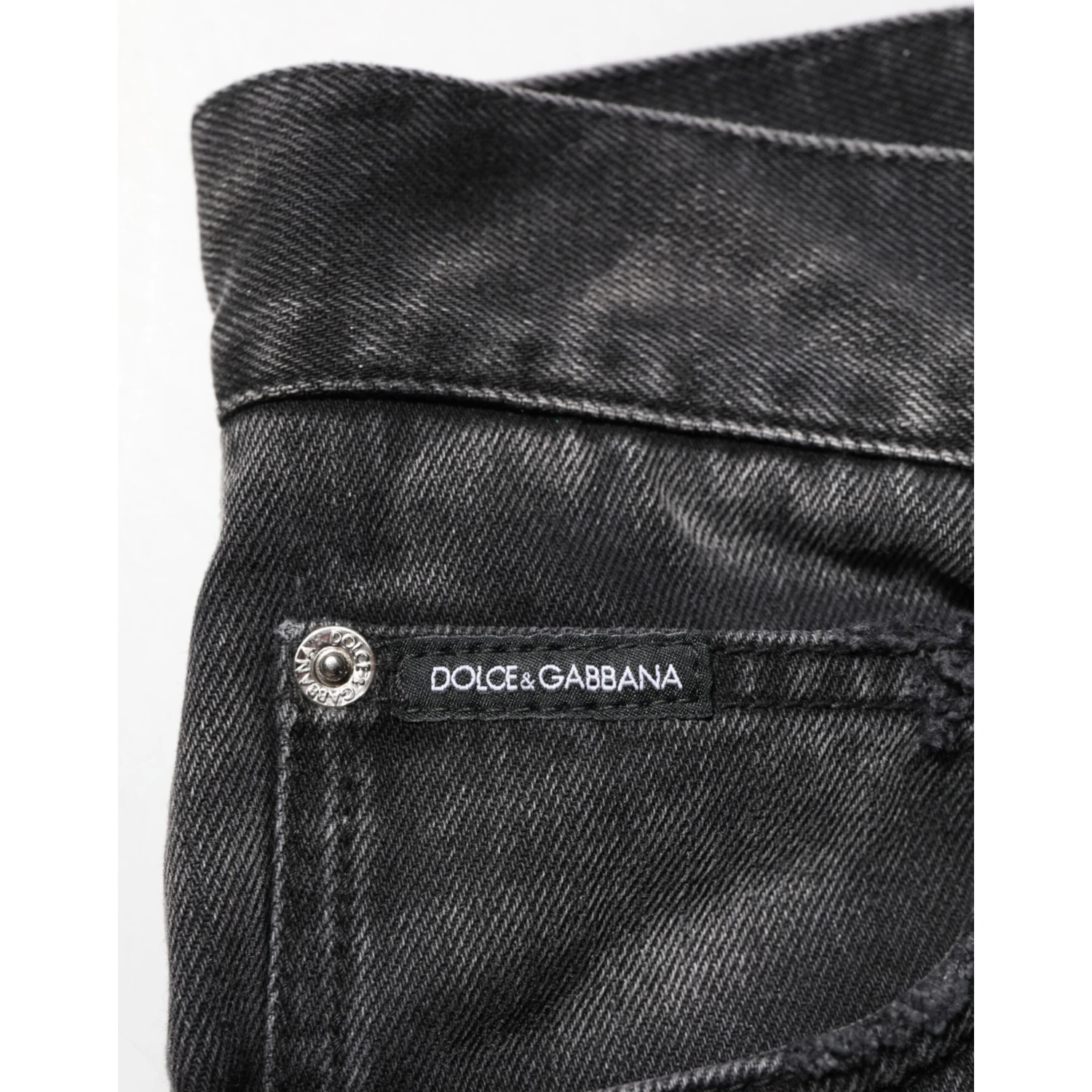 Black Marbled Effect Straight Men Denim Jeans