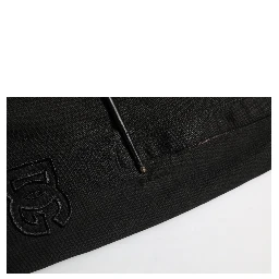 Black Cotton DG Logo Men Jogger Pants