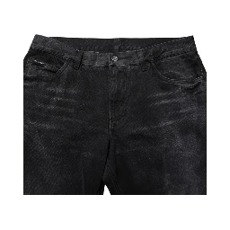Black Washed Cotton Skinny Men Denim Jeans
