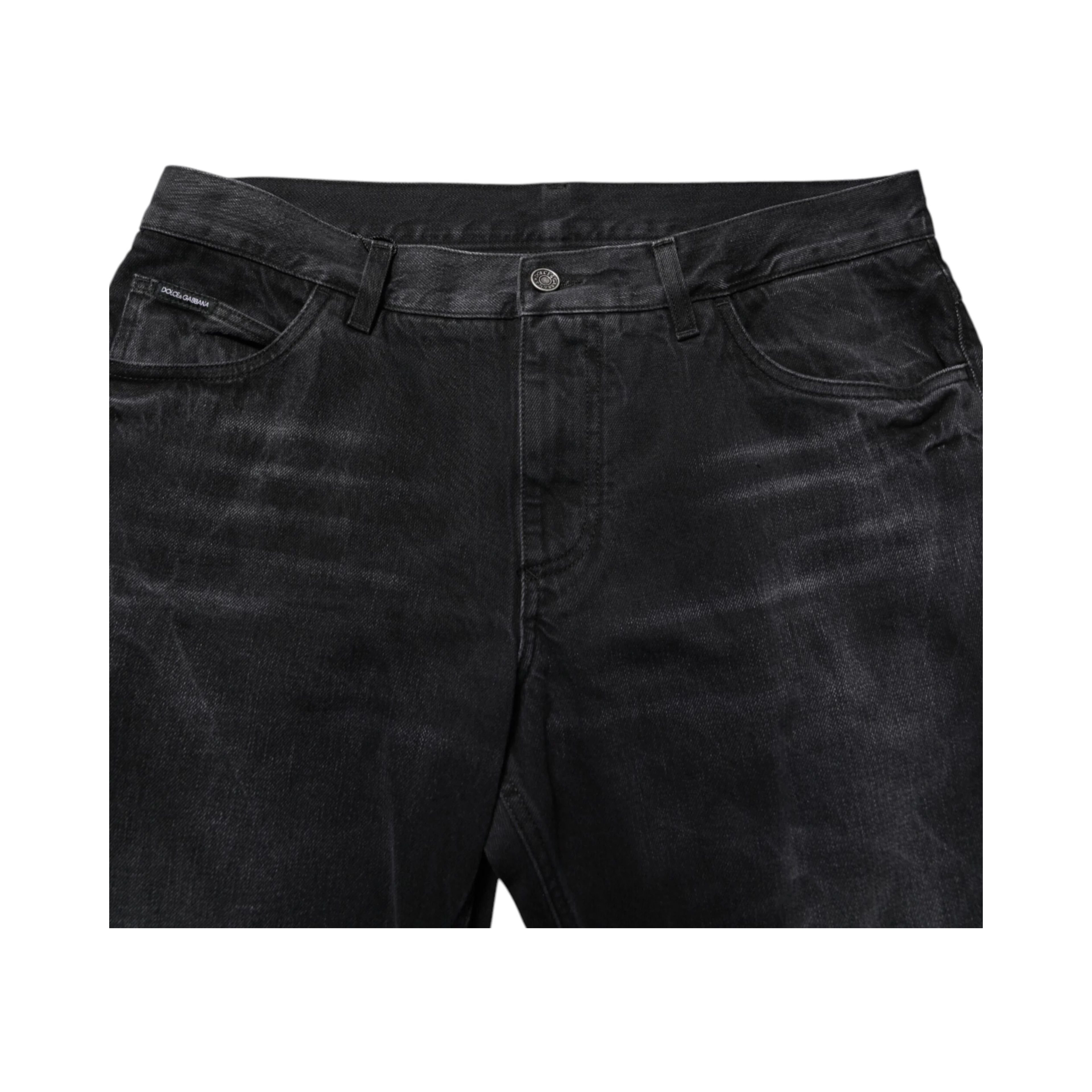 Black Washed Cotton Skinny Men Denim Jeans