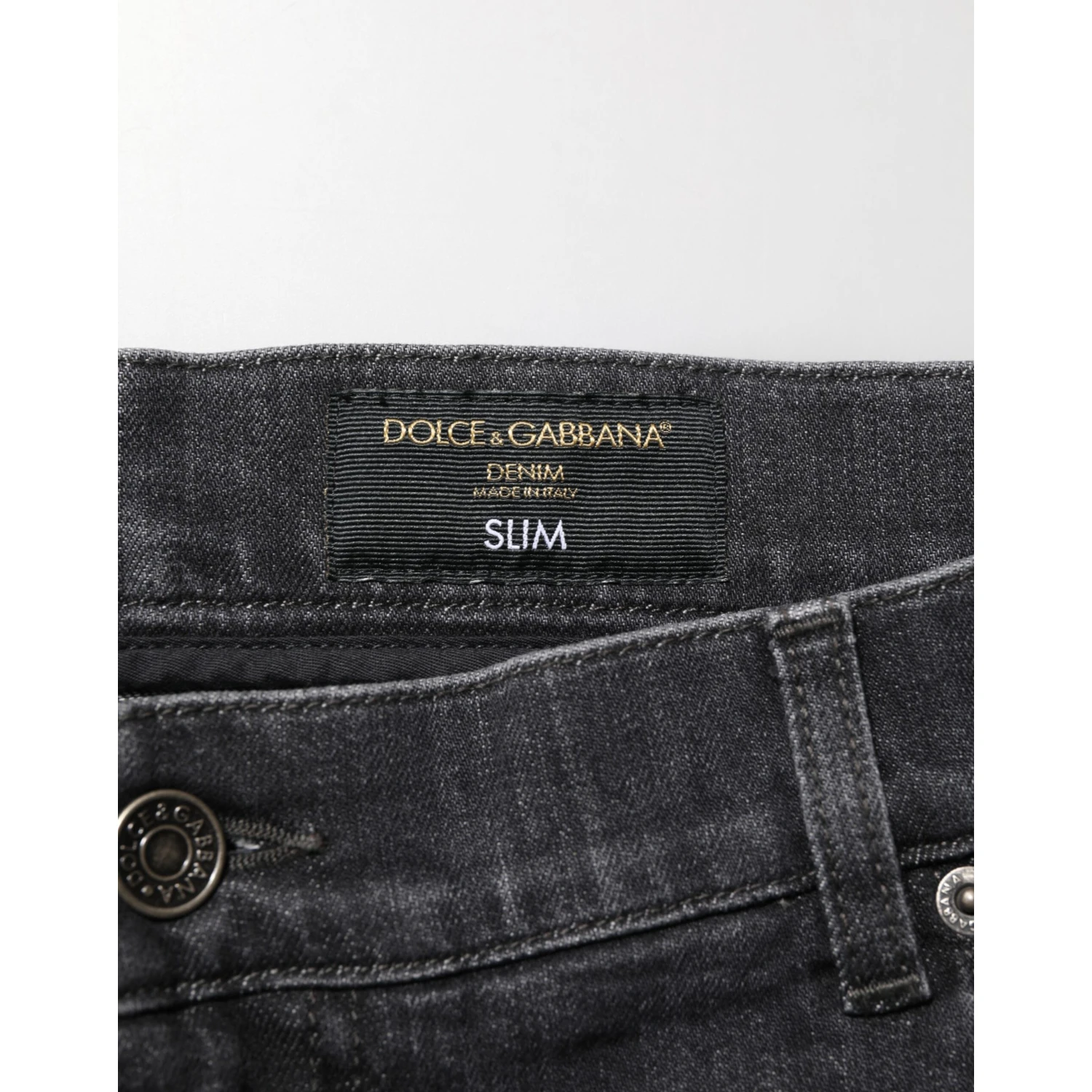 Black Cotton Slim Fit Distressed Ripped Logo Jeans