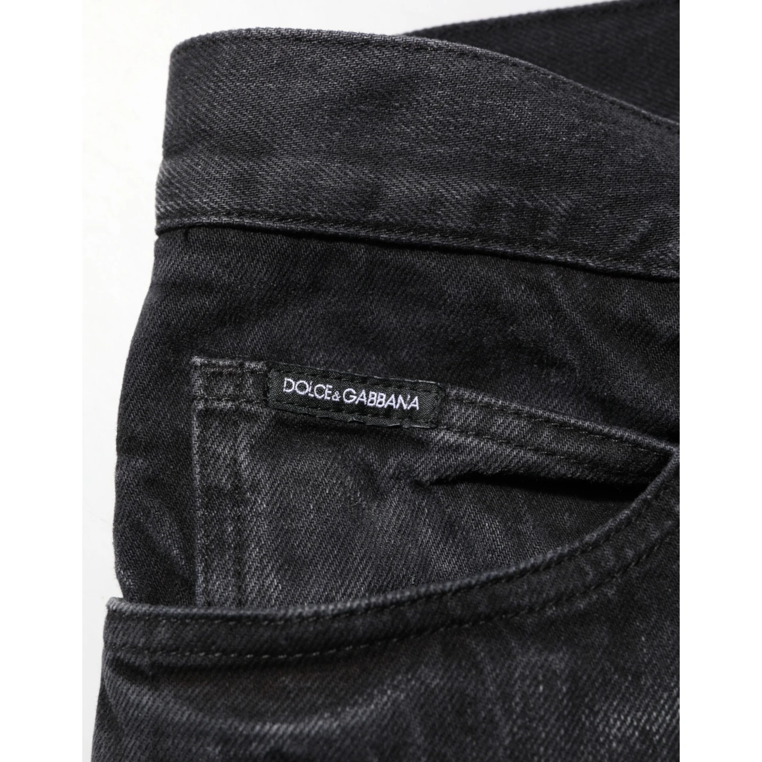 Black Washed Cotton Skinny Men Denim Jeans