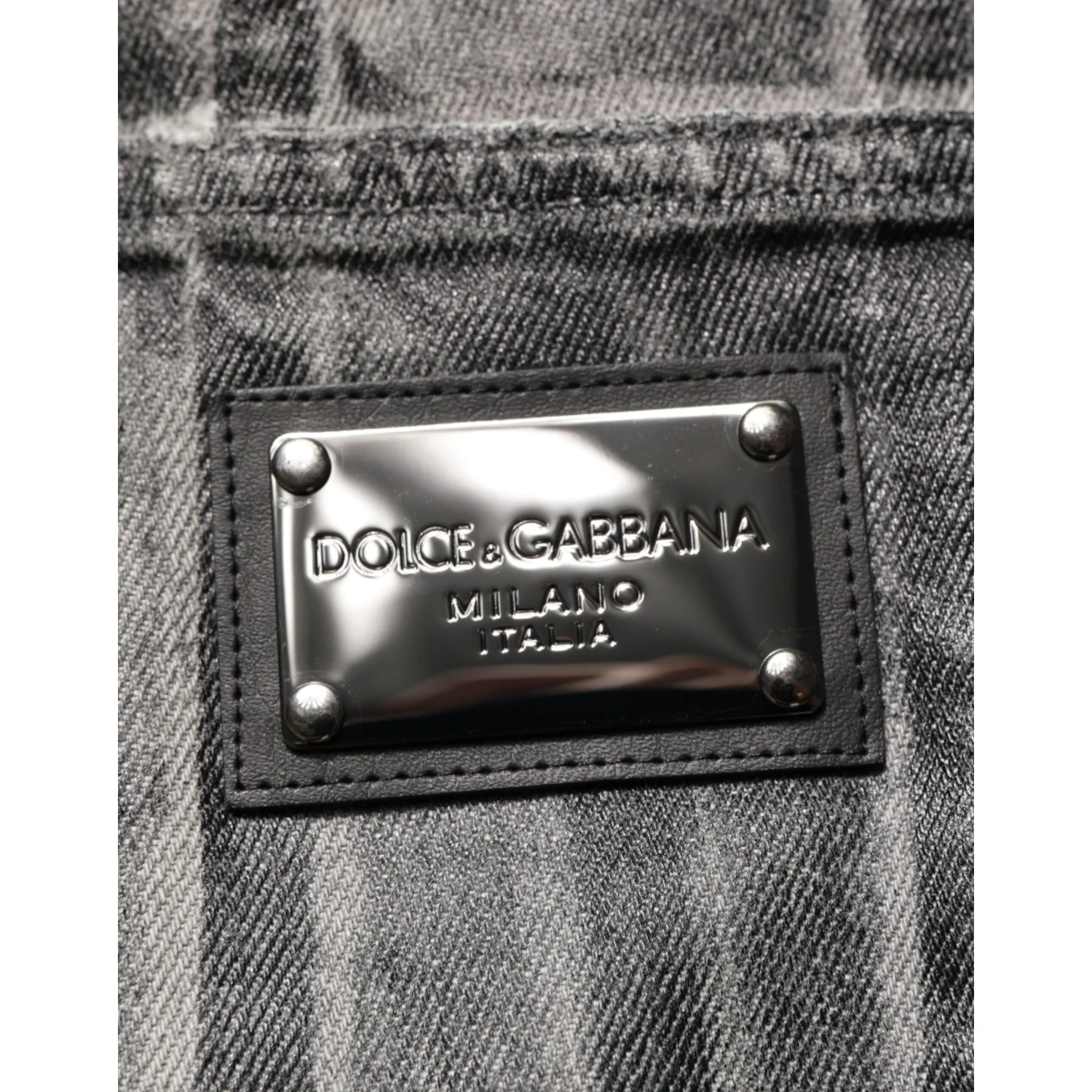 Black Grey Graphic Print Denim Pants Jeans