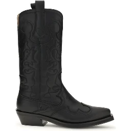 Black Recycled Leather Boots