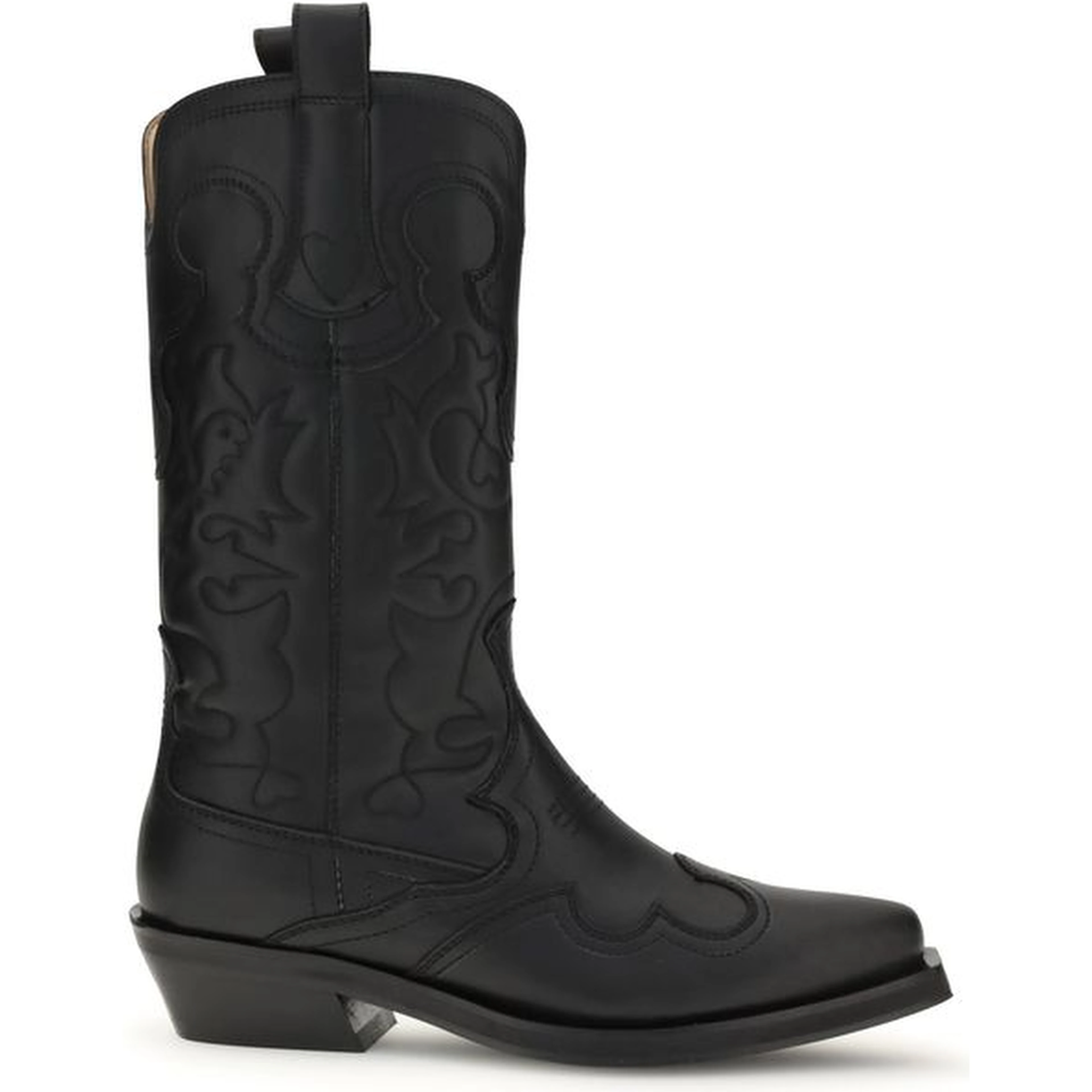 Black Recycled Leather Boots