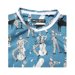Blue Jazz Printed Cotton Button Front Shirt