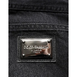 Black Washed Cotton Skinny Men Denim Jeans