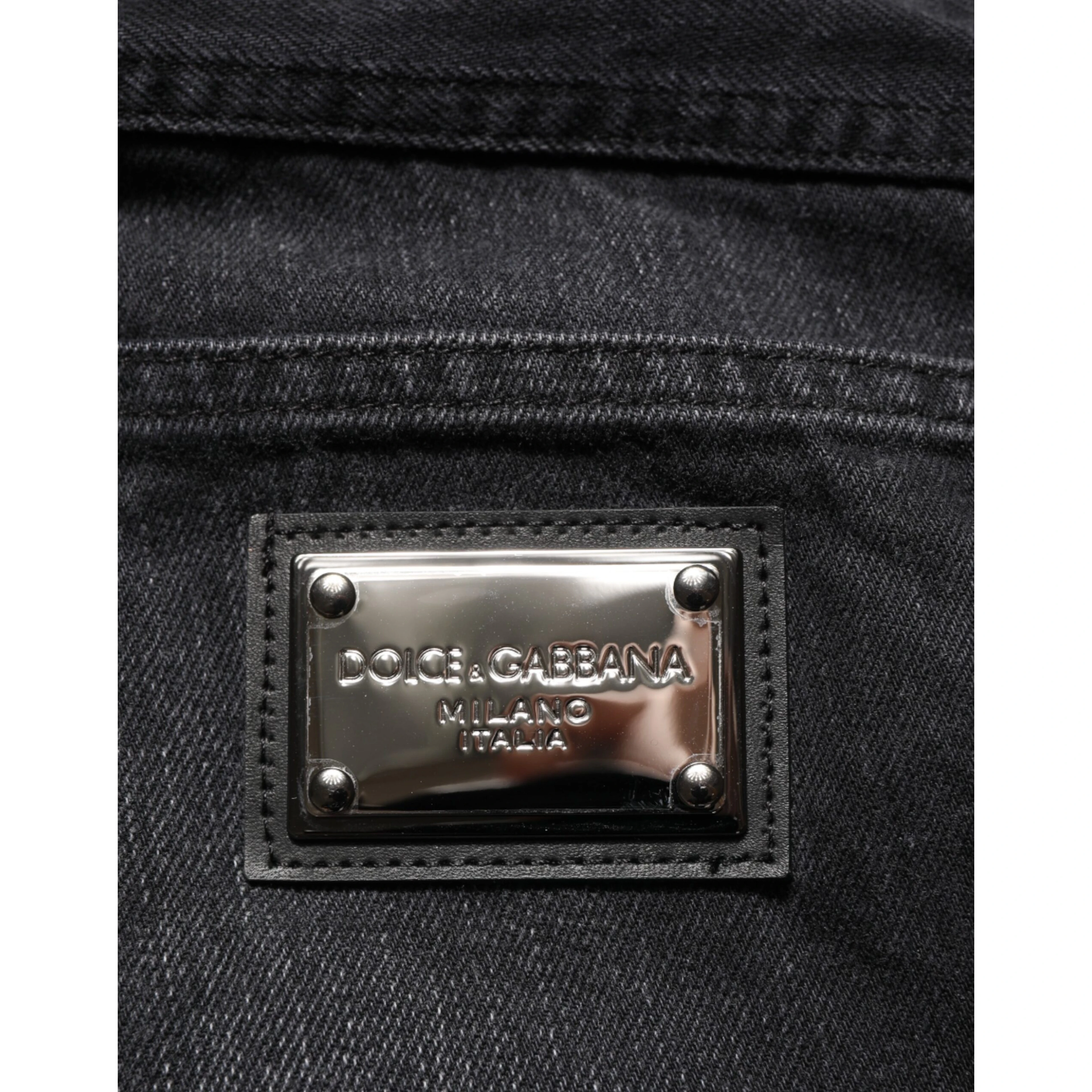 Black Washed Cotton Skinny Men Denim Jeans