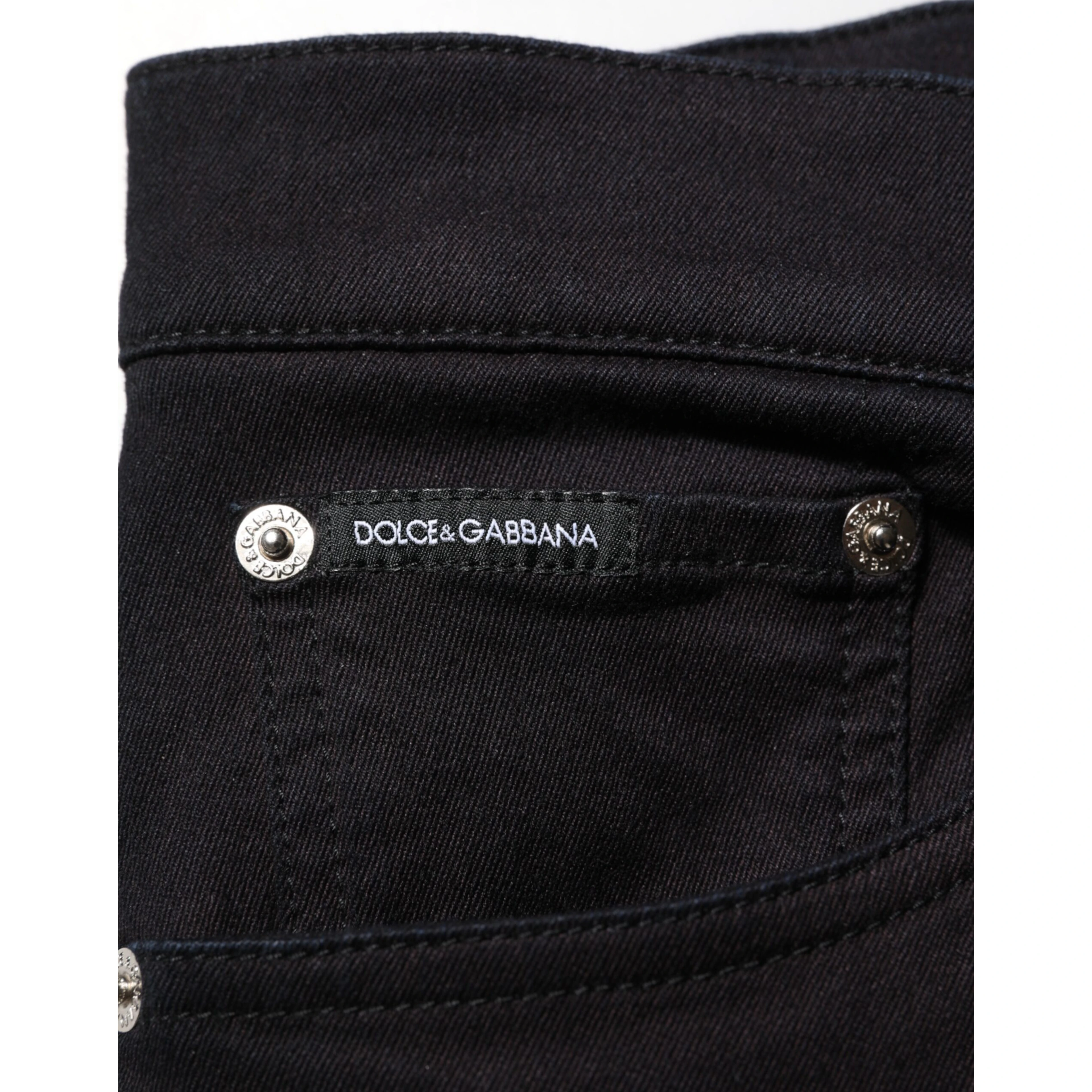 Black Cotton Blend Skinny Men Trouser Pants