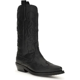 Black Recycled Leather Boots