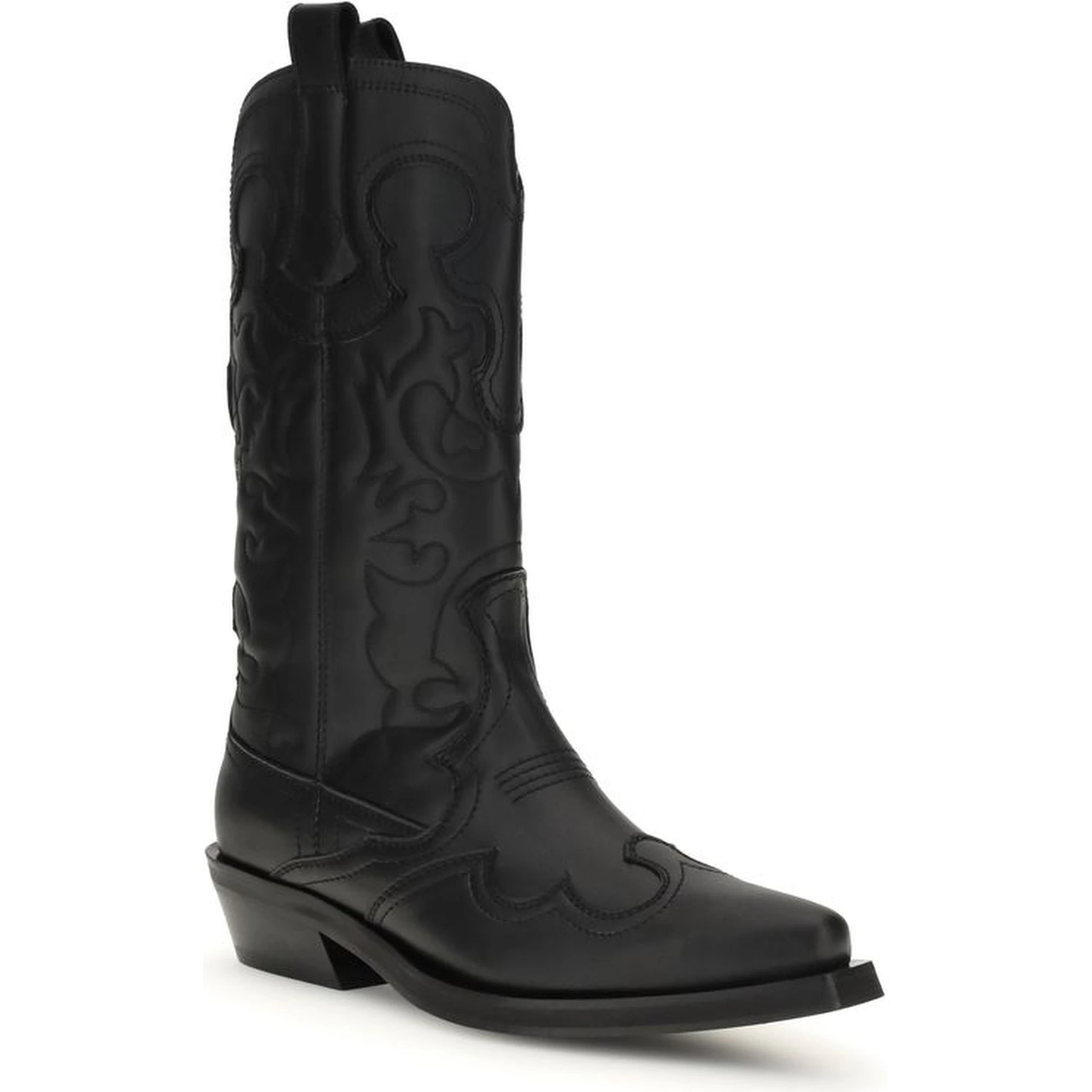Black Recycled Leather Boots