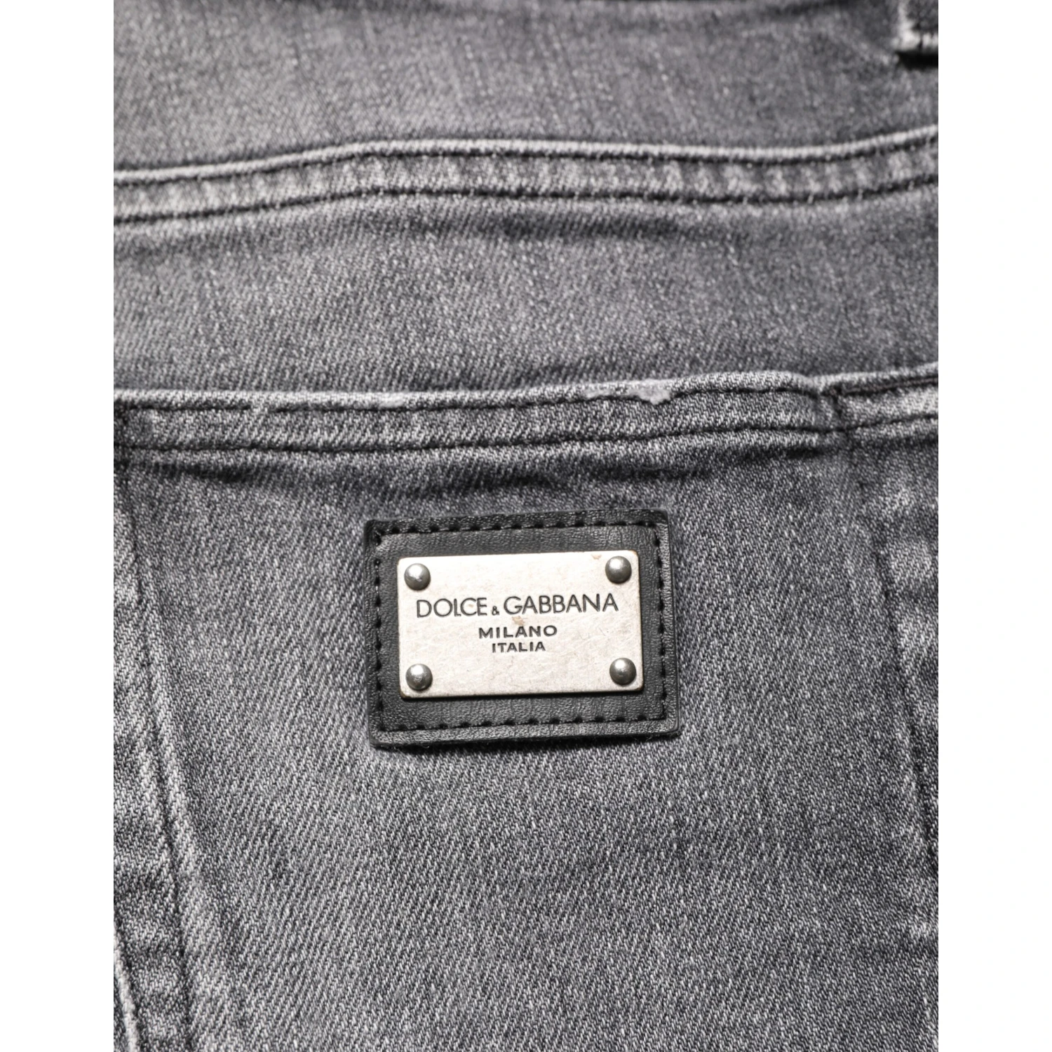 Grey Cotton Denim Slim Fit Distressed Pants Jeans