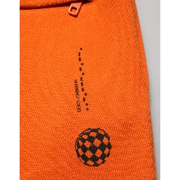 Orange Cotton DG VIB3 Logo Drawstring Sweatpants Pants