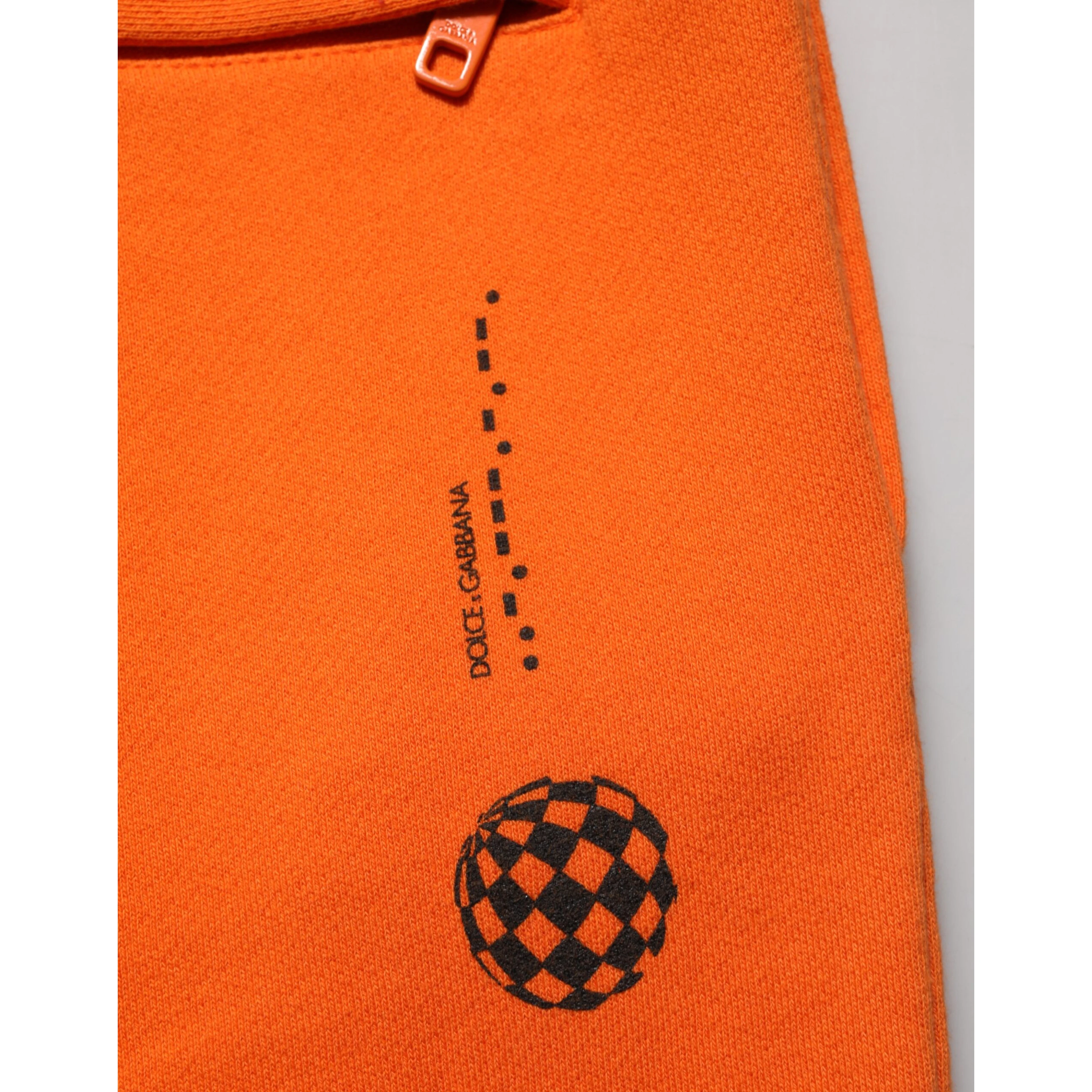 Orange Cotton DG VIB3 Logo Drawstring Sweatpants Pants