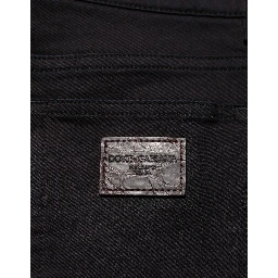 Black Cotton Blend Skinny Men Trouser Pants