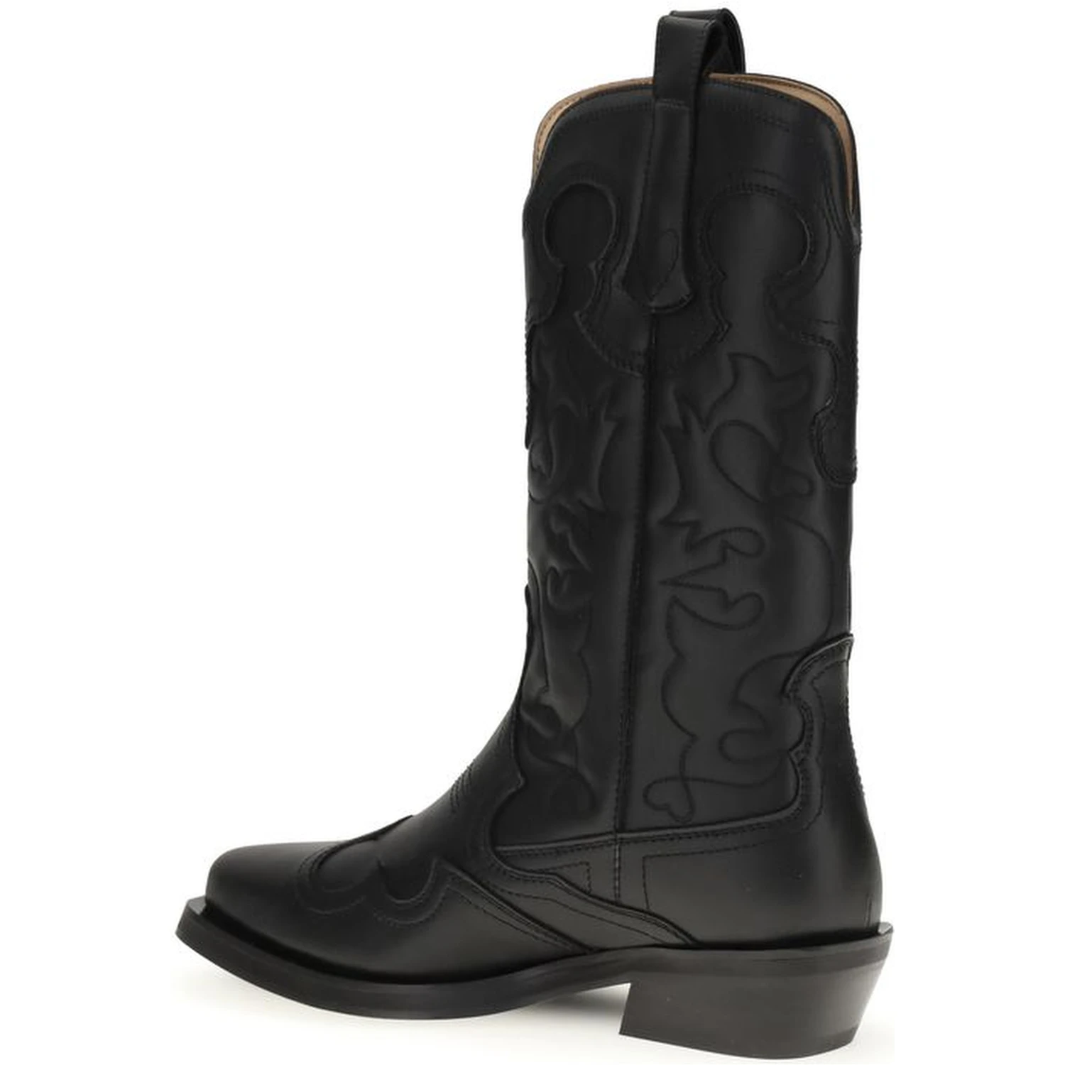 Black Recycled Leather Boots
